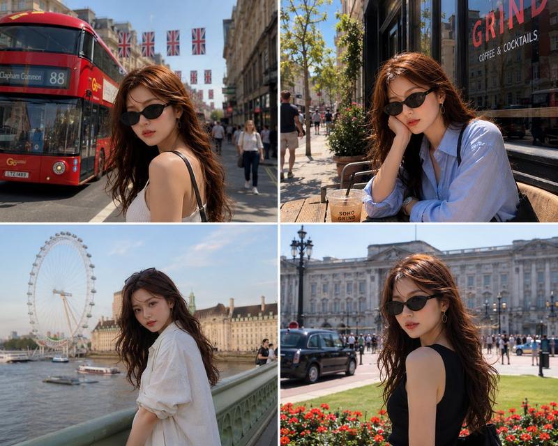 London travel collage: GPT Image 2 prompt