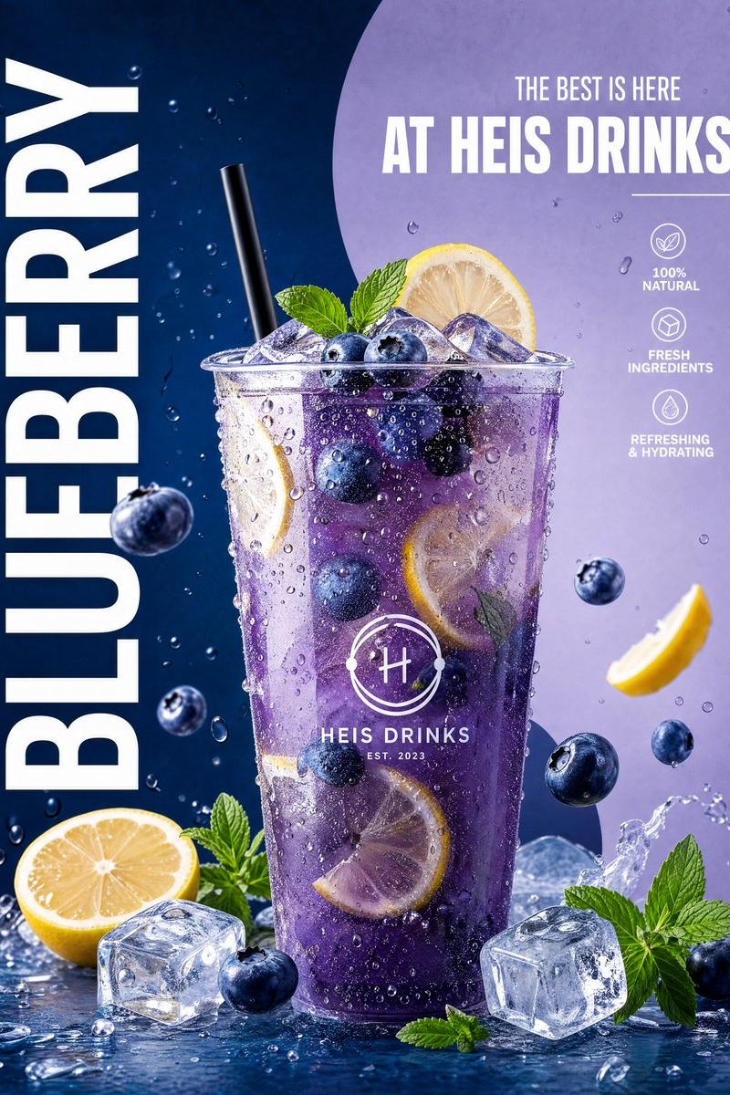 Blueberry lemonade ad poster: GPT Image 2 prompt