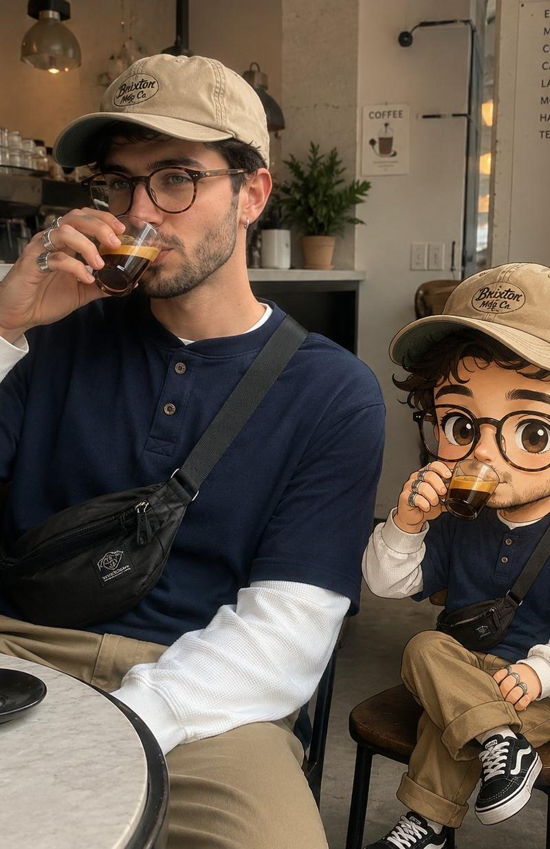 Chibi clone coffee shop photo: GPT Image 2 prompt