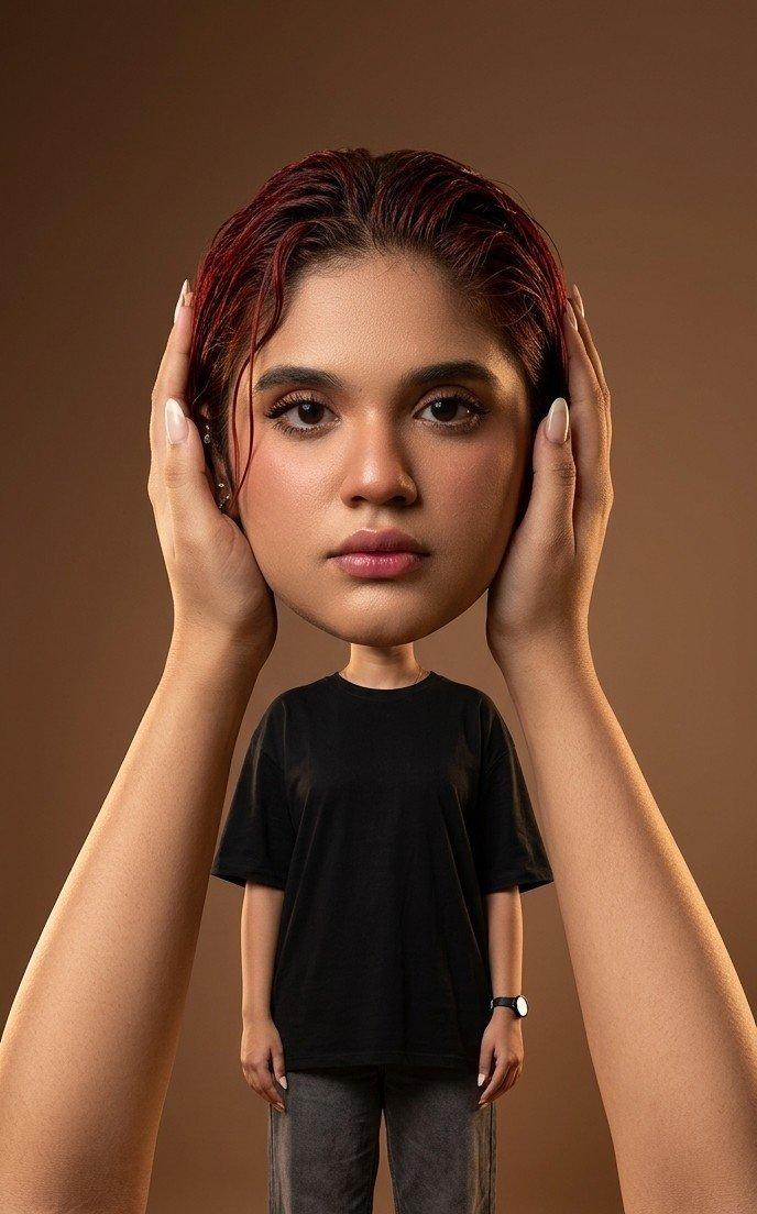 Surreal floating head portrait: GPT Image 2 prompt