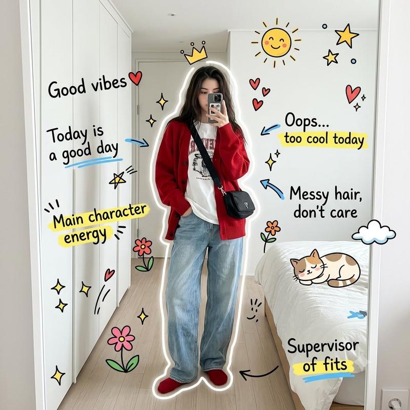 Gen Z mirror selfie doodle: GPT Image 2 prompt