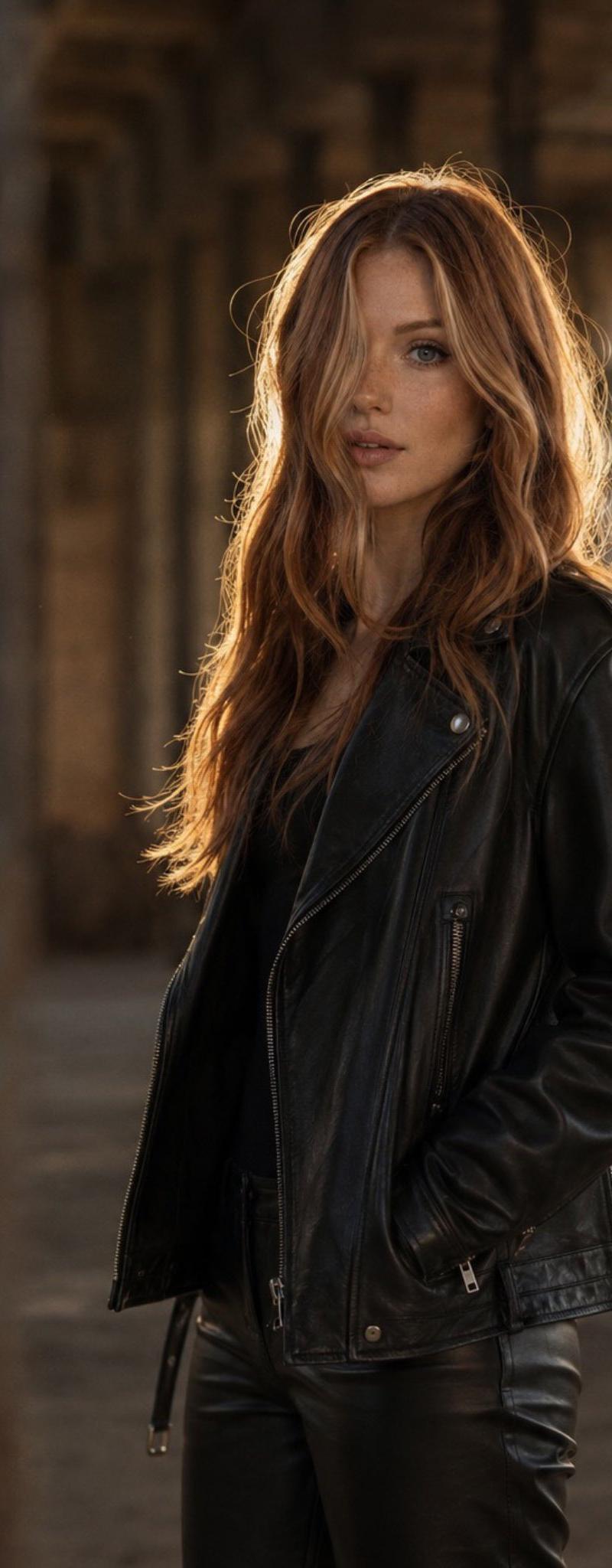 Industrial leather editorial portrait: GPT Image 2 prompt
