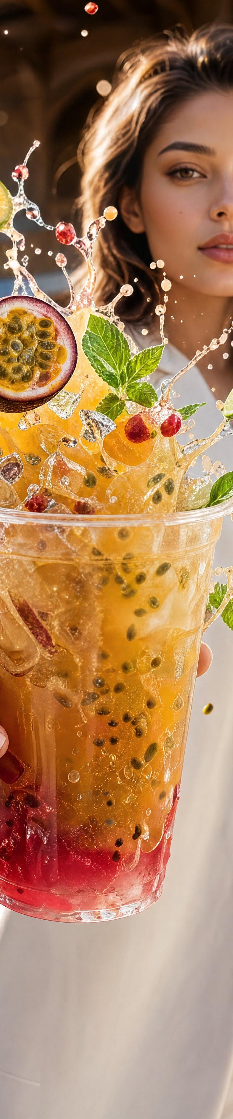 Luxury beverage splash ad: GPT Image 2 prompt