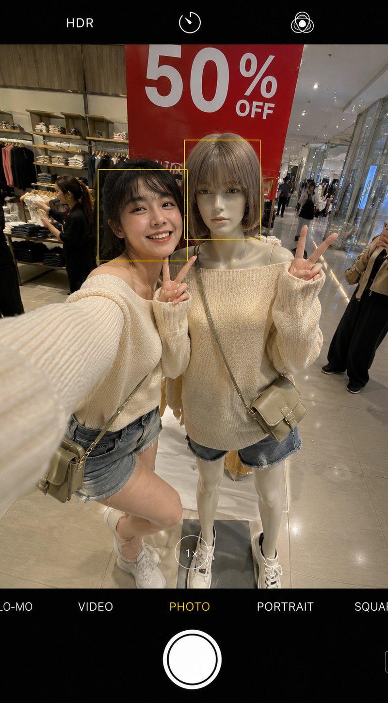 Mall fashion twin selfie: GPT Image 2 prompt