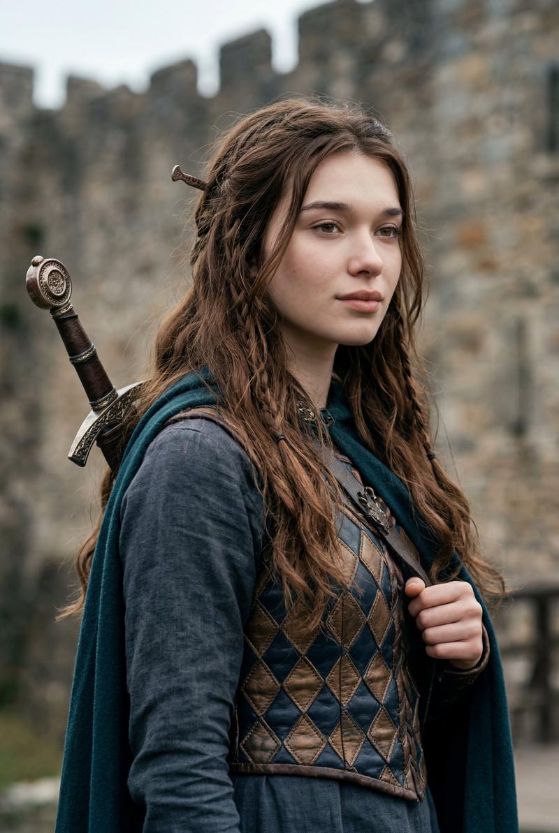 Medieval sword heroine portrait: GPT Image 2 prompt