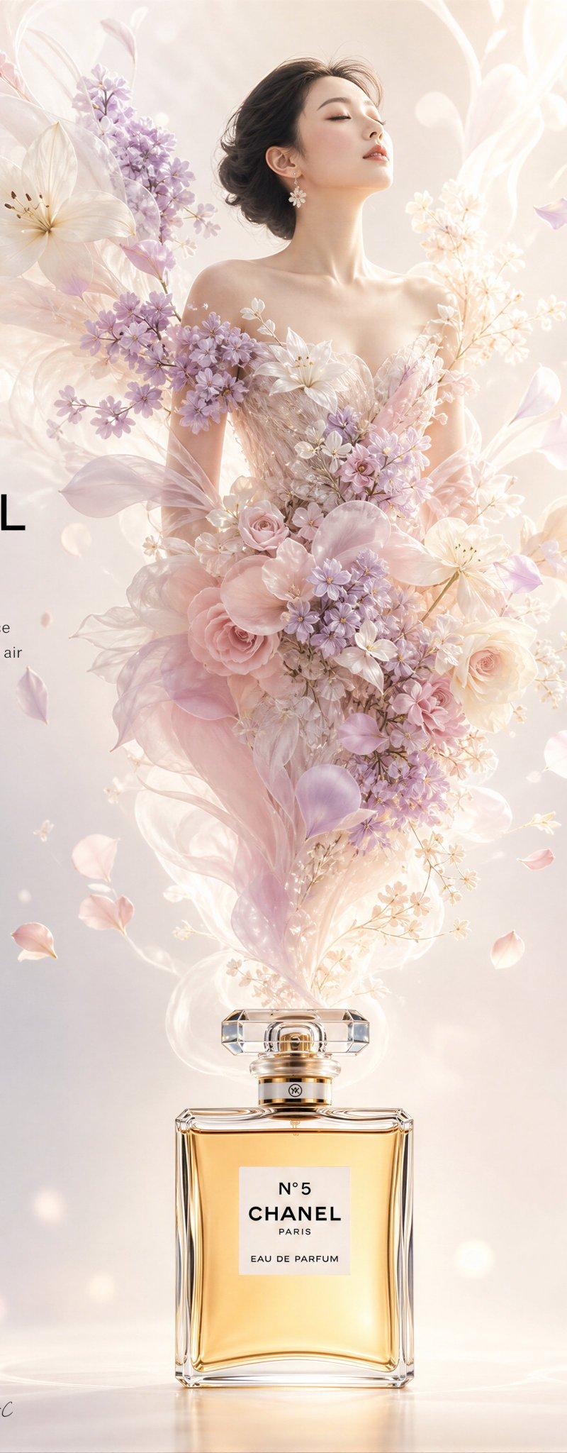 Chanel perfume floral poster: GPT Image 2 prompt