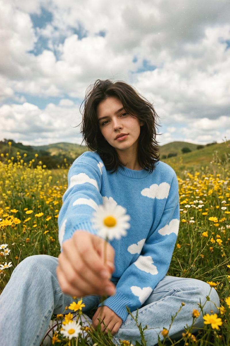 Wildflower field portrait: GPT Image 2 prompt