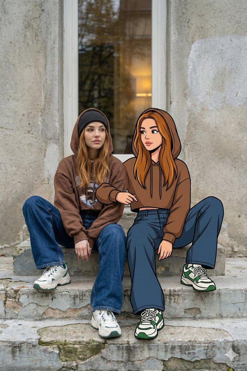Mixed-reality street portrait: GPT Image 2 prompt