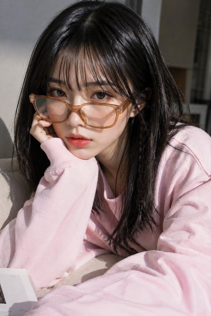 Korean glasses beauty portrait: GPT Image 2 prompt