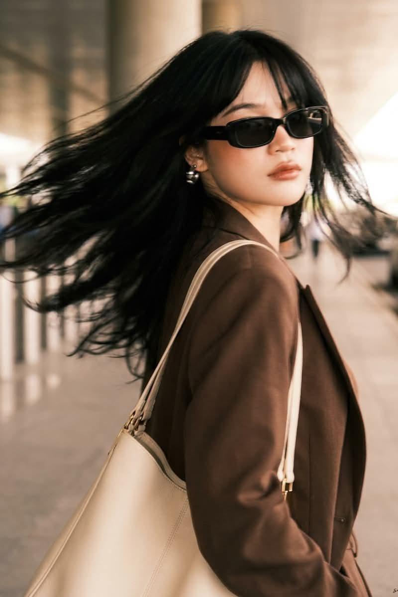 Chocolate blazer fashion portrait: GPT Image 2 prompt