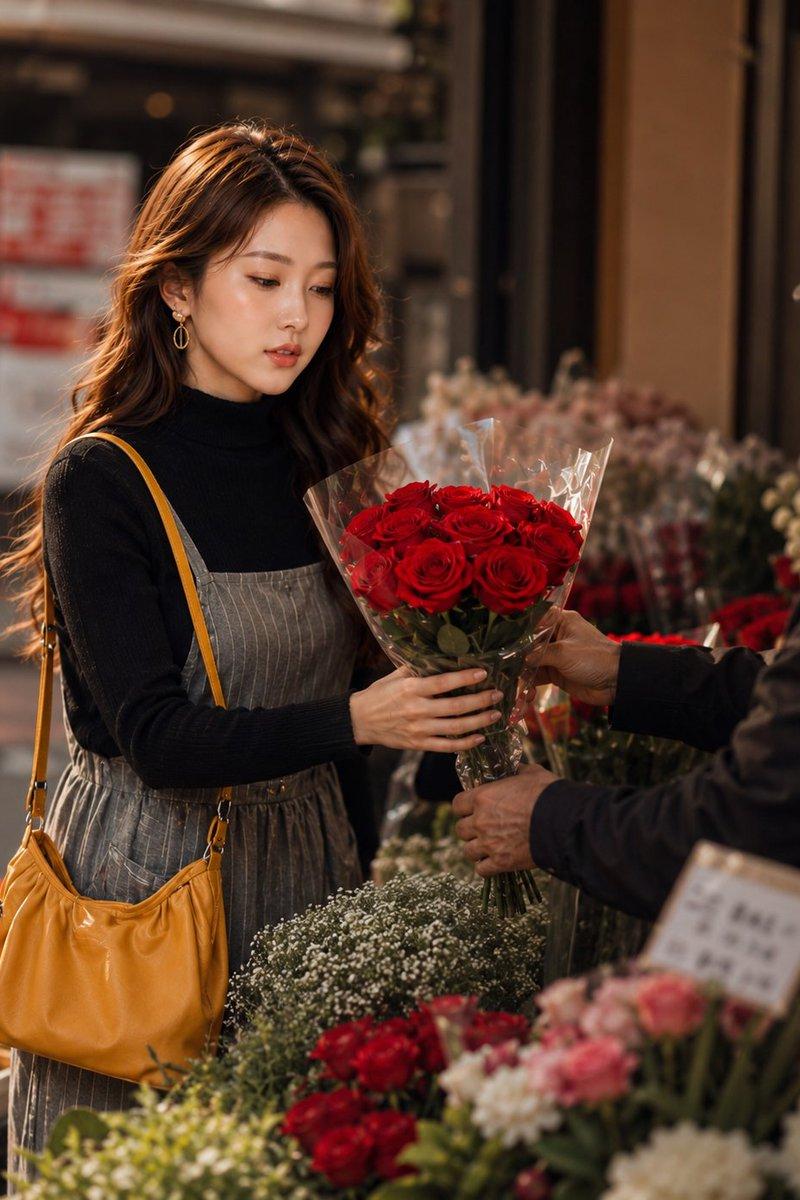Flower market rose portrait: GPT Image 2 prompt