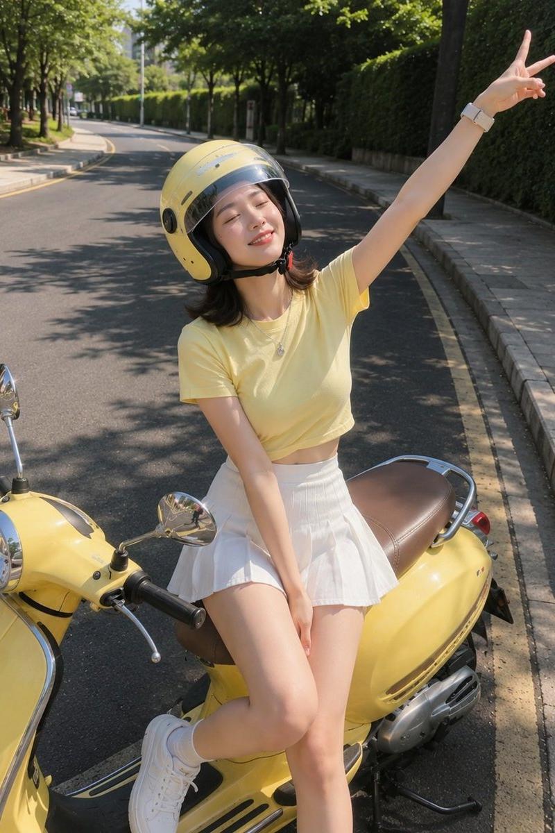 Yellow scooter smartphone portrait: GPT Image 2 prompt