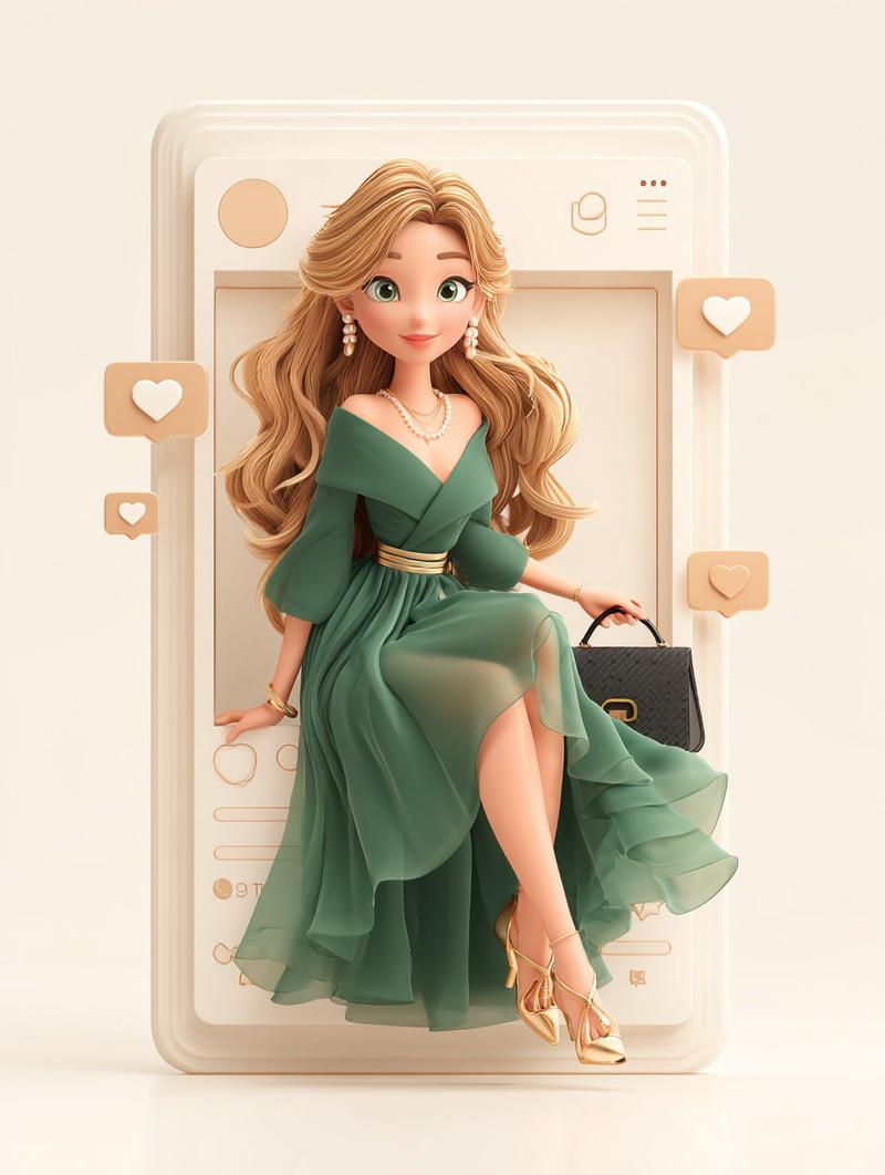 3D social media fashion frame: GPT Image 2 prompt