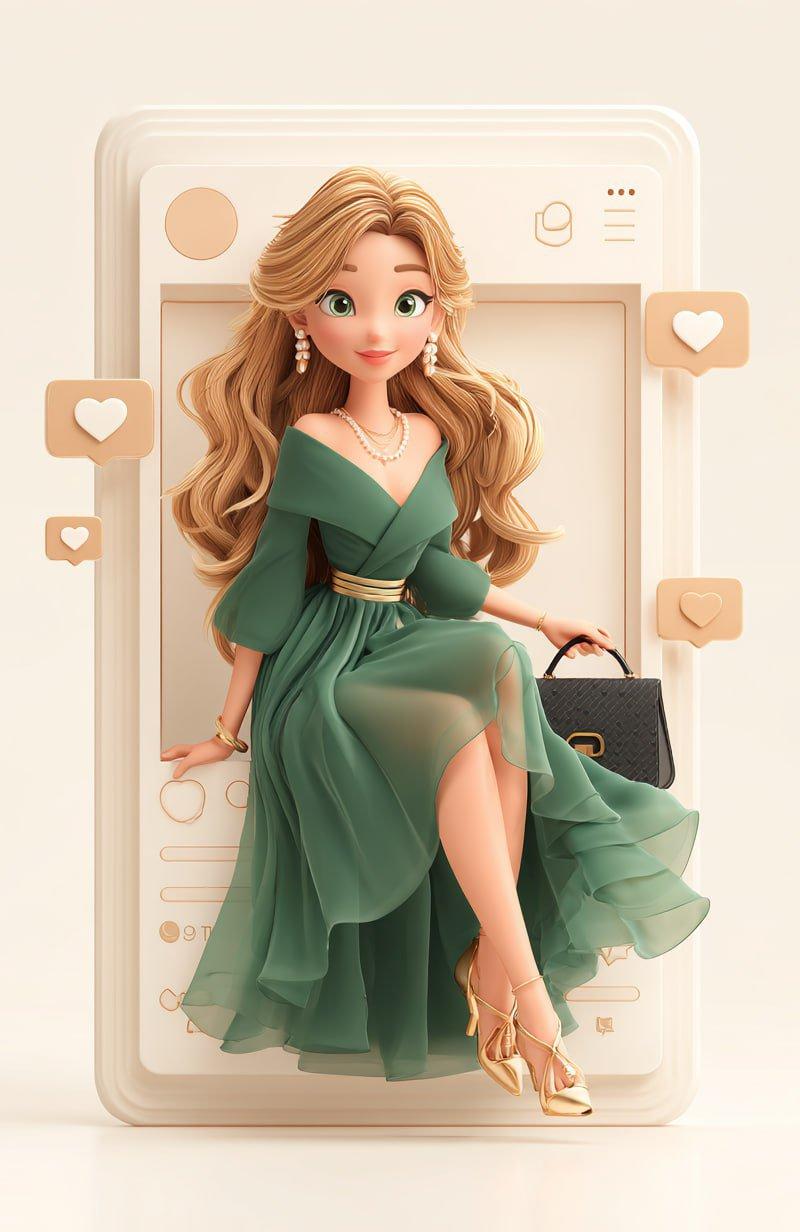 3D social media fashion frame: GPT Image 2 prompt