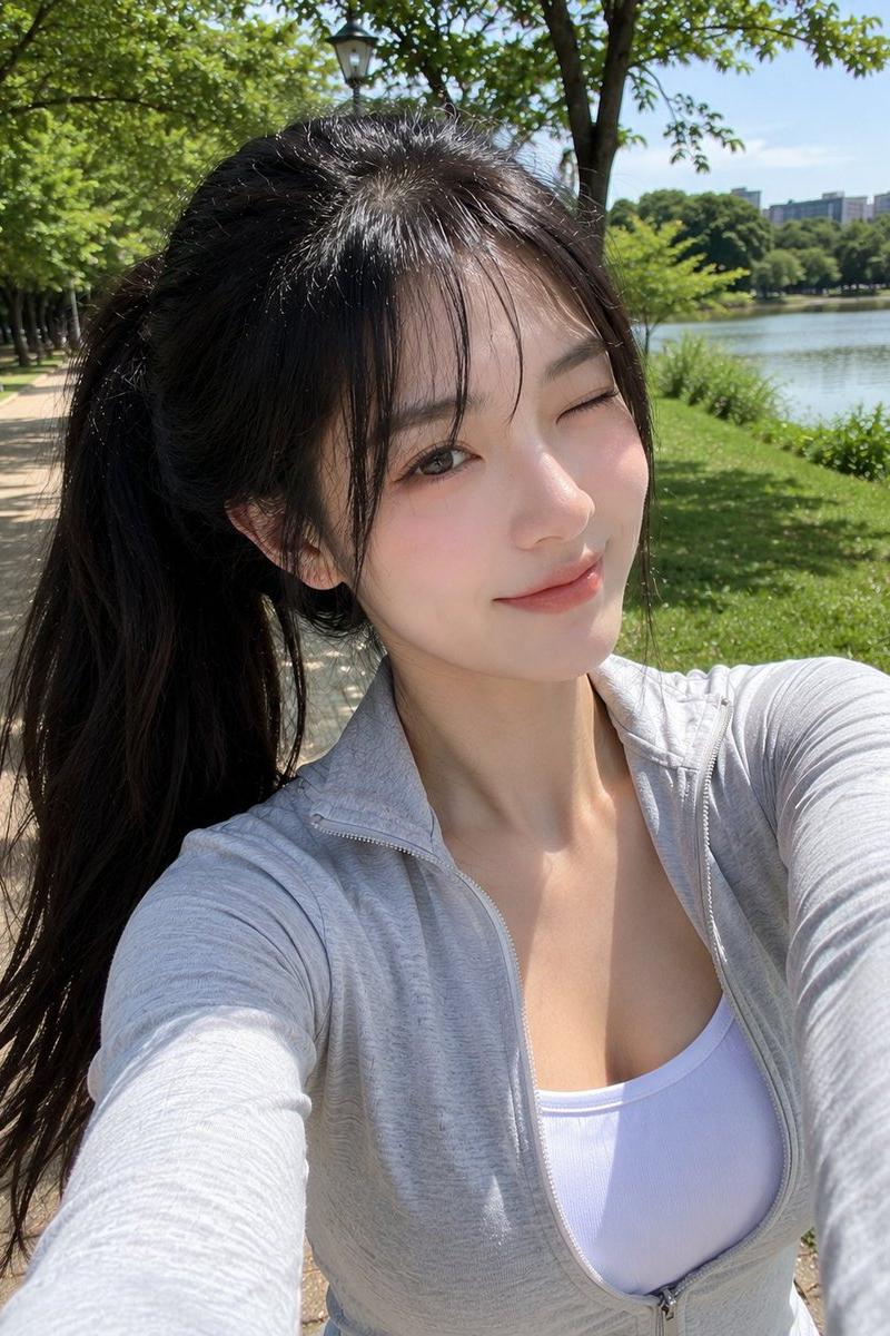 Park smartphone selfie portrait: GPT Image 2 prompt