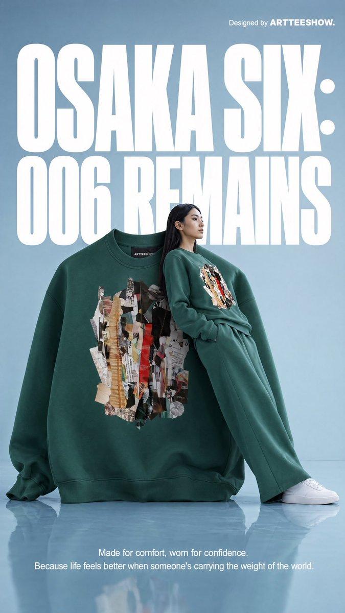Osaka Six powder-blue sweatshirt: GPT Image 2 prompt