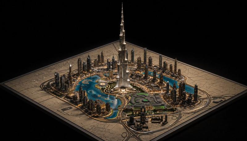 Burj Khalifa isometric maquette: GPT Image 2 prompt