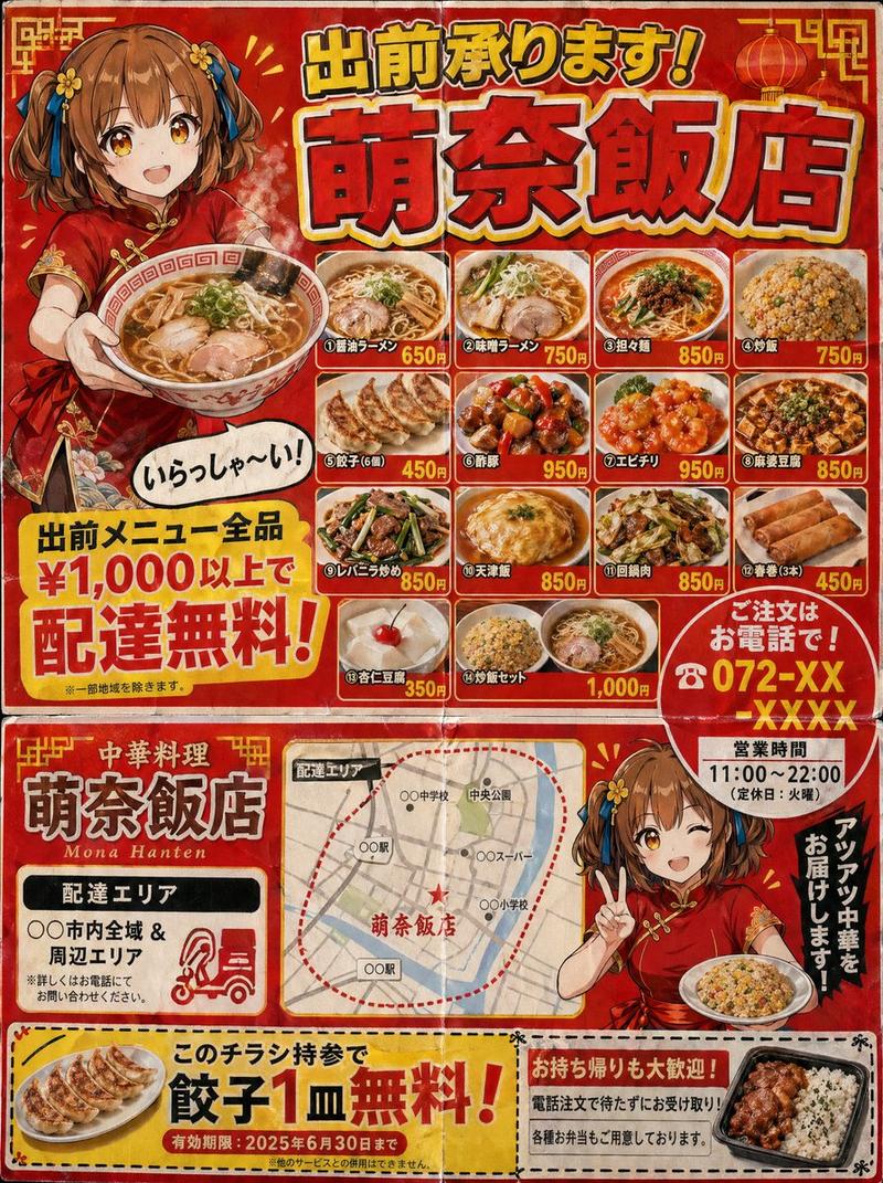 Japanese Chinese delivery flyer: GPT Image 2 prompt