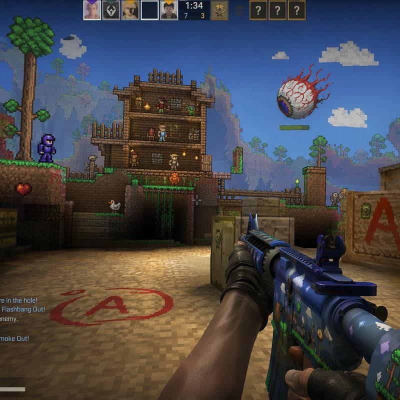 Counter-Strike meets Terraria: GPT Image 2 prompt