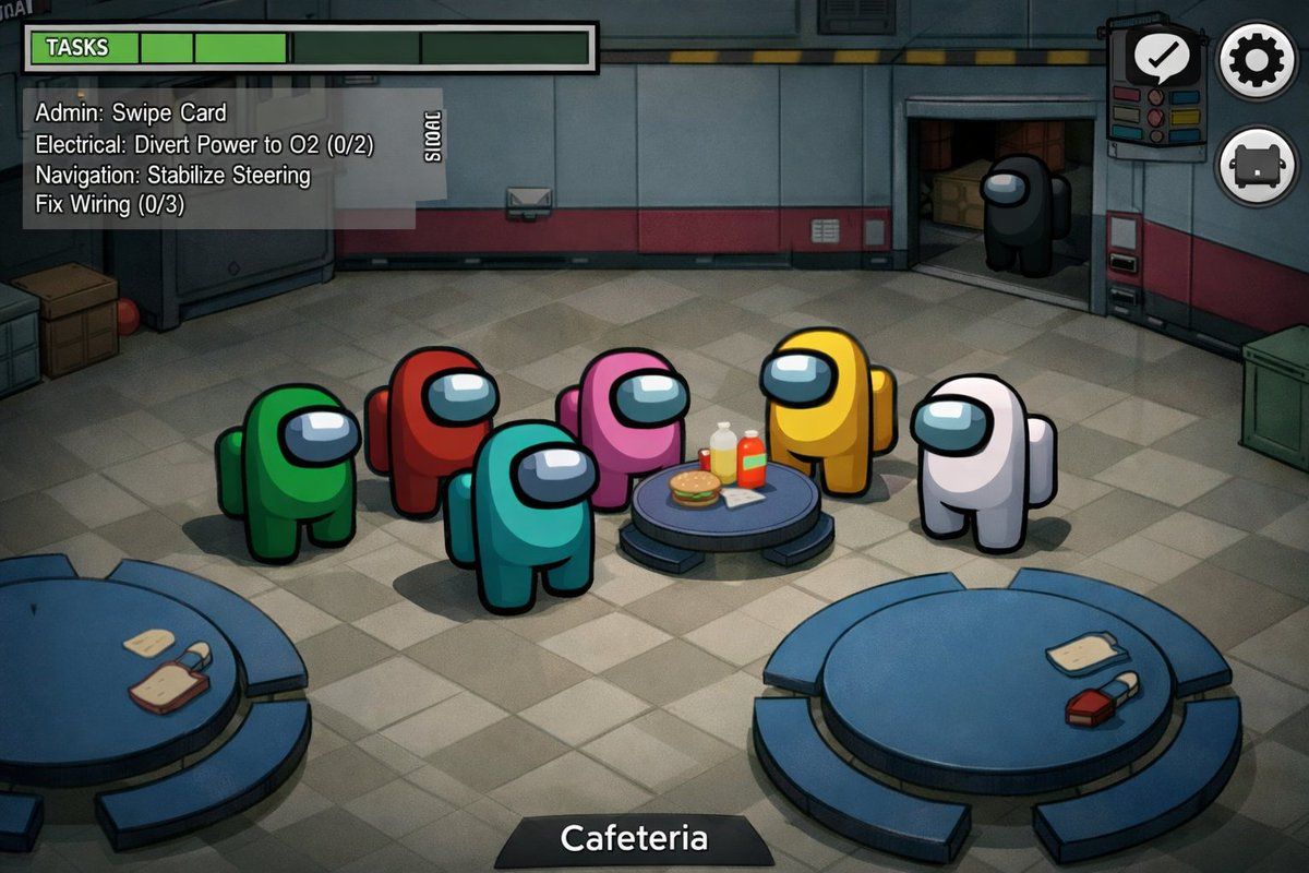 Among Us realistic in-game shot: GPT Image 2 prompt