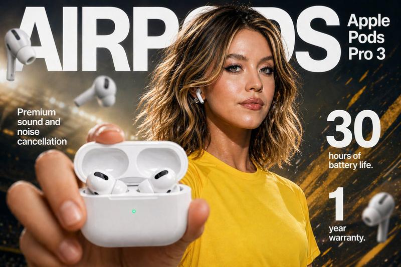 Apple Pods Pro 3 close-up ad: GPT Image 2 prompt