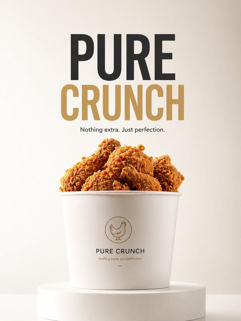 Fried chicken bucket podium ad: GPT Image 2 prompt