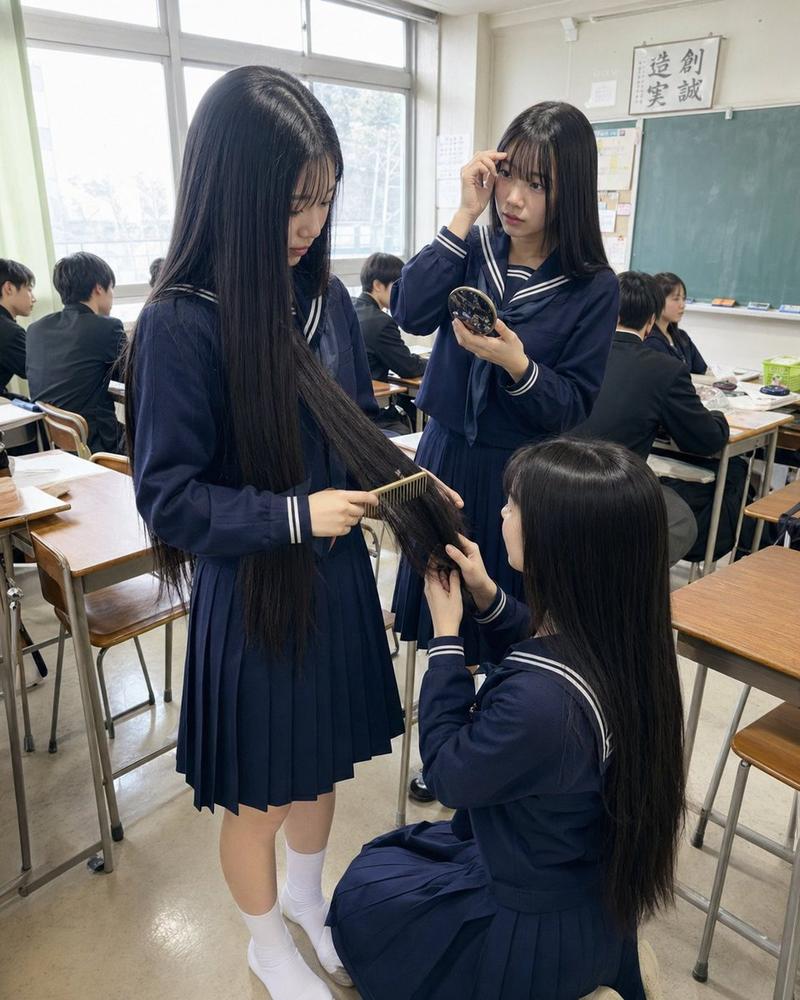 Japanese classroom schoolgirl: GPT Image 2 prompt
