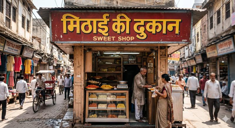 Old Delhi sweet shop: GPT Image 2 prompt