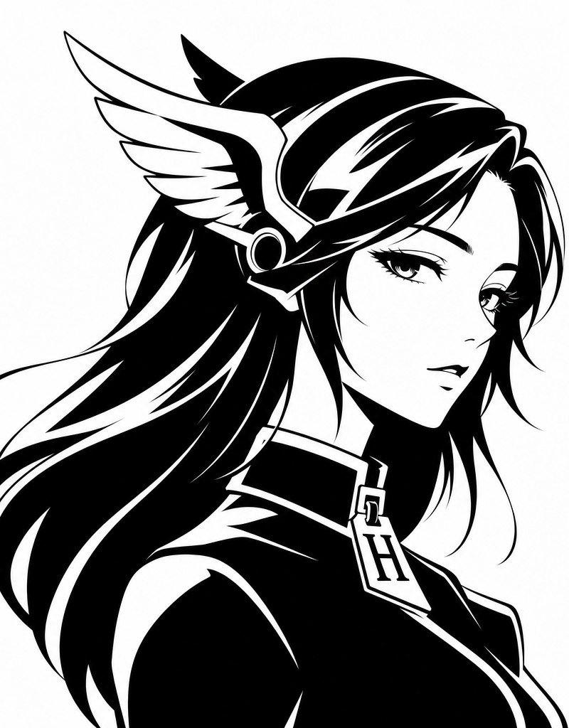 Minimalist anime woman logo: GPT Image 2 prompt