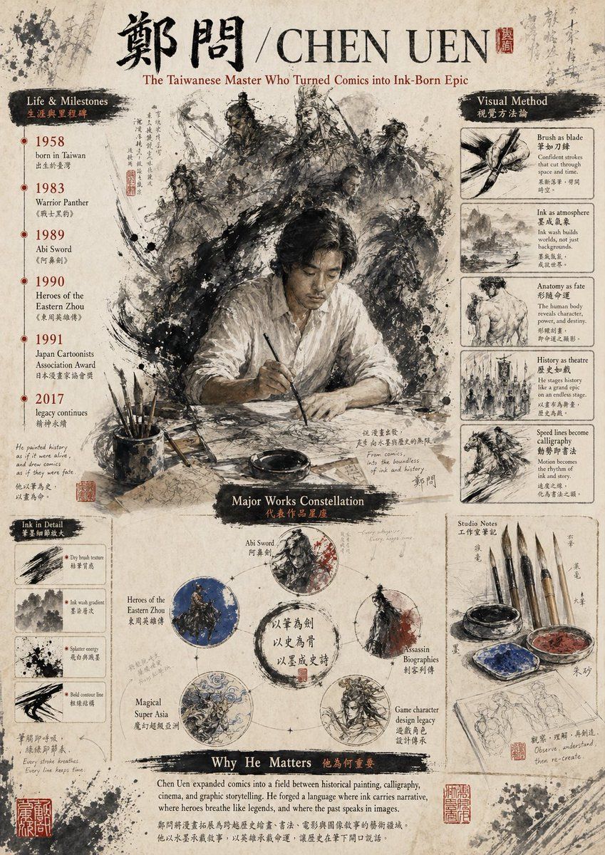 Chen Uen tribute editorial poster: GPT Image 2 prompt