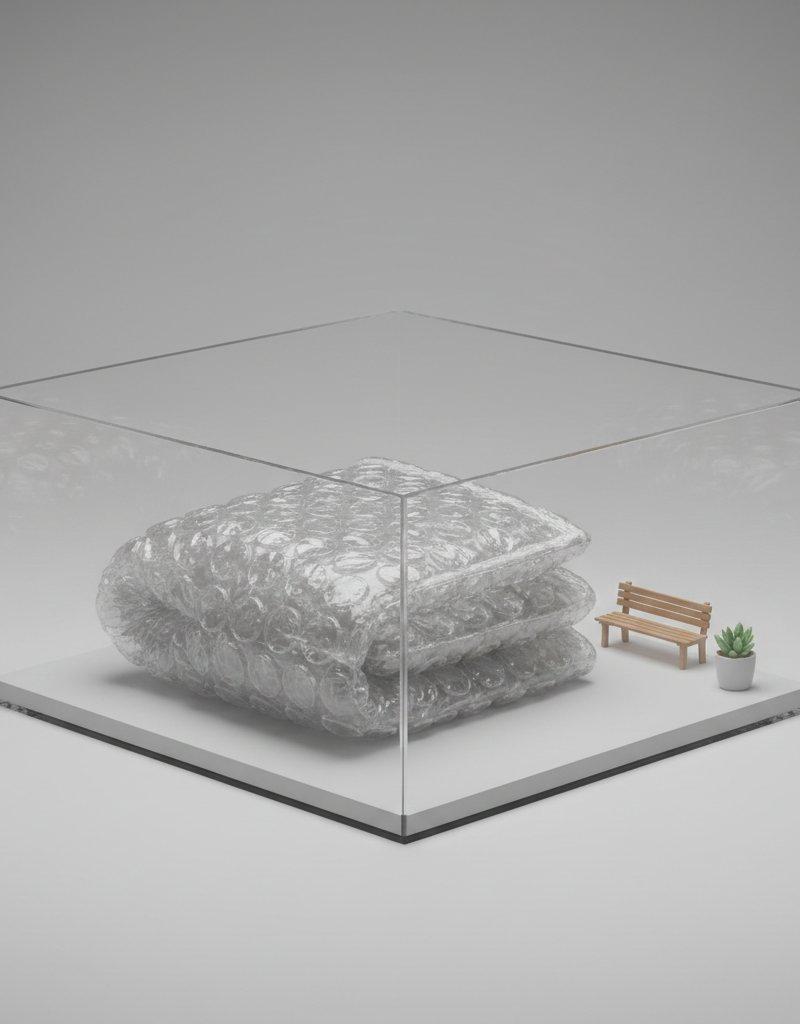 3D微缩世界中的透明气泡膜时尚手机艺术