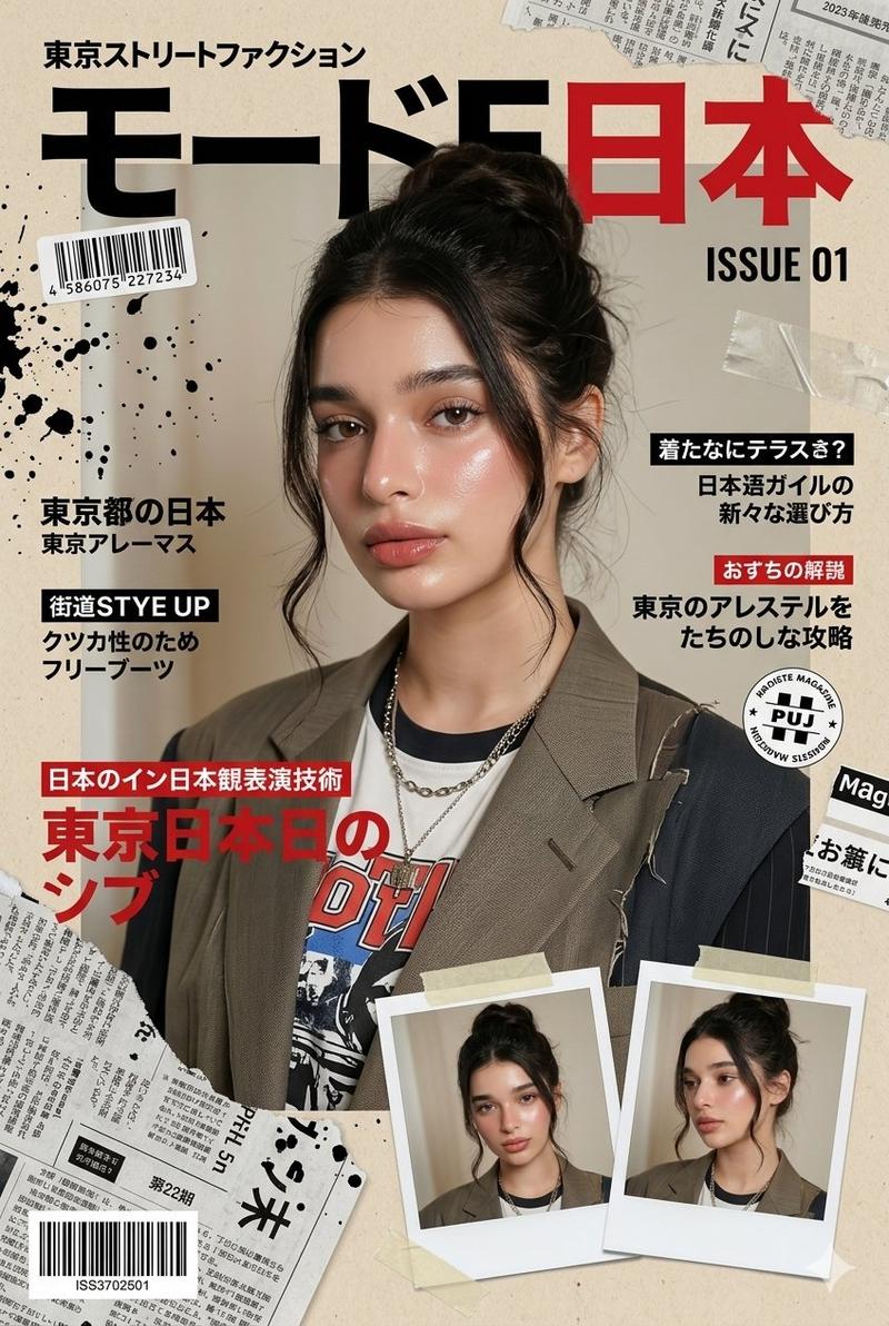 8K超电影感日本时尚杂志封面