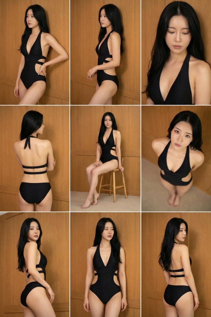 九宫格同角色多角度随机姿态设定