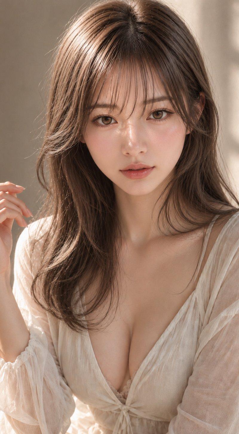 午后的光与优雅日系少女肖像