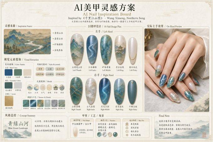 AI美甲灵感方案
