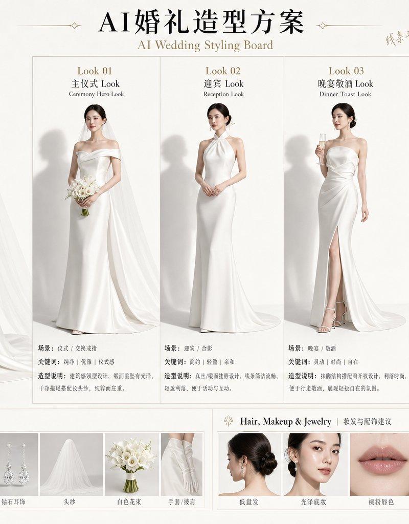高级AI婚礼造型方案生成设计