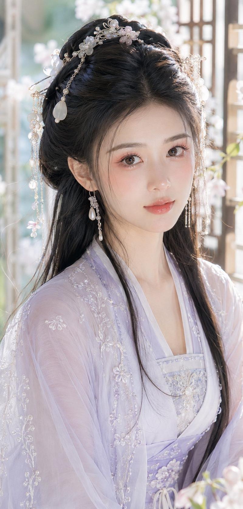 古风贵女蜜桃果冻水光妆写真