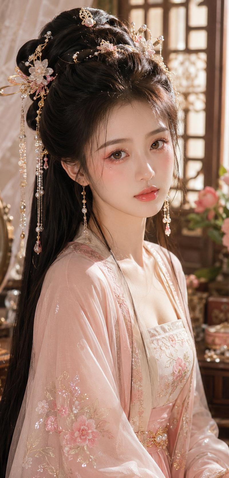 古风贵女水光美妆特写