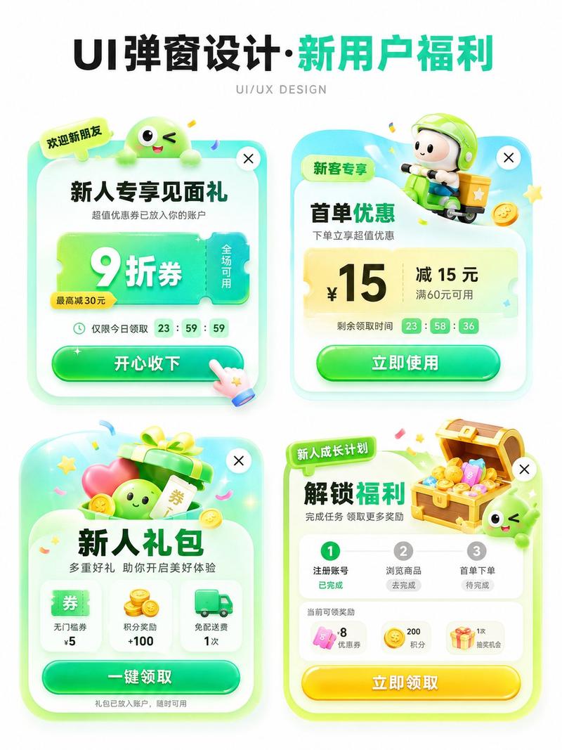 APP运营弹窗设计提案展示图