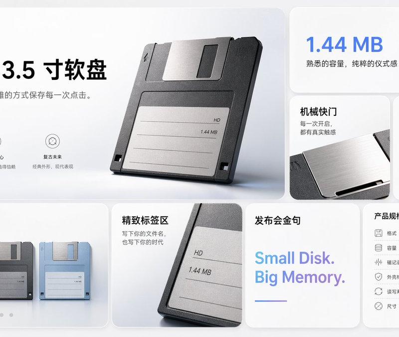 苹果风软盘发布会宣传图