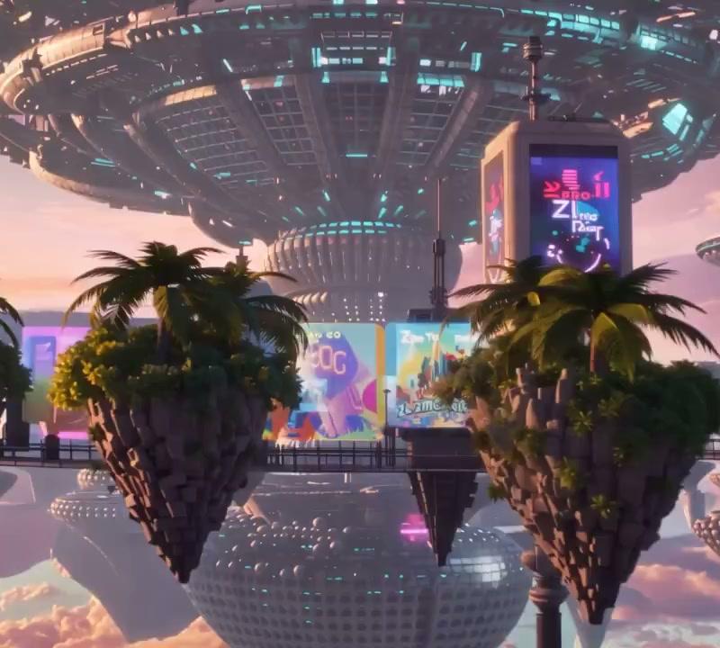 人造日落下的粉蓝戴森云奇景