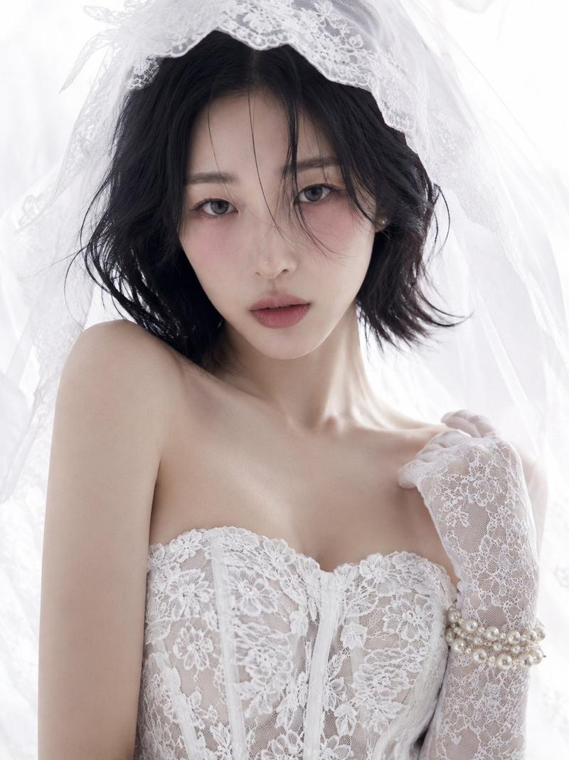 先锋新娘白色蕾丝神秘氛围人像