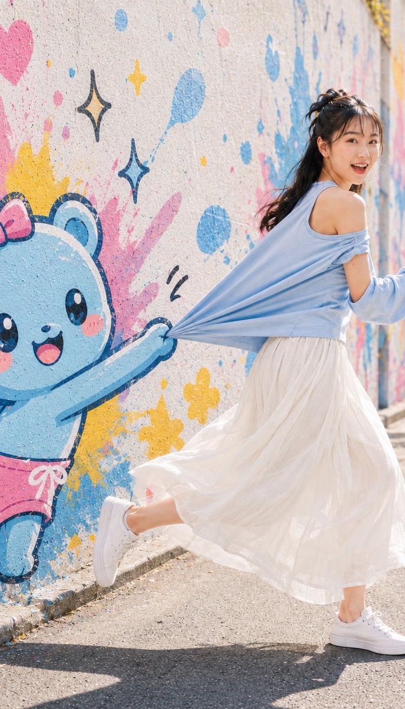 墙上的熊与夏日巷子里的少女