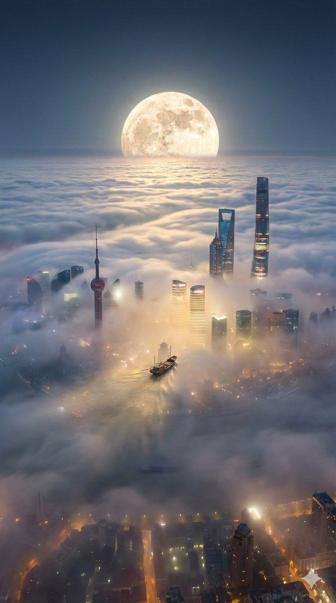 云海孤舟驶向魔幻巨球奇景