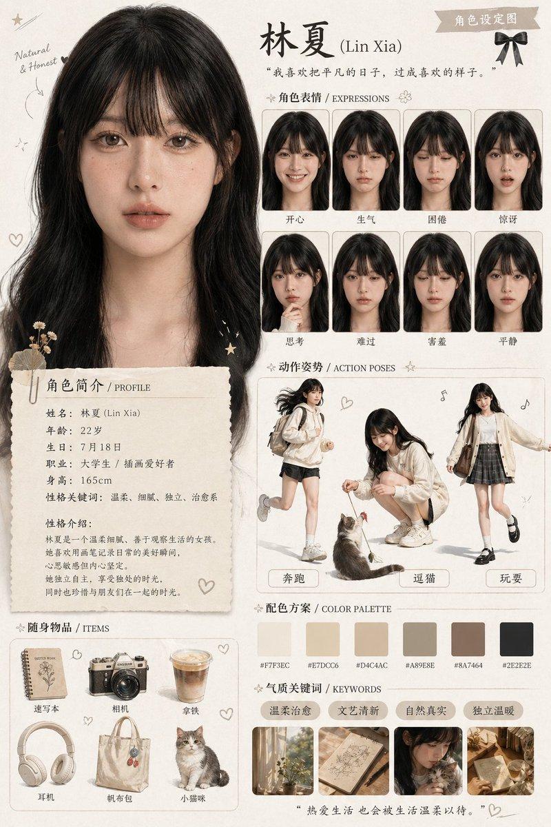 角色设定全方位展示海报