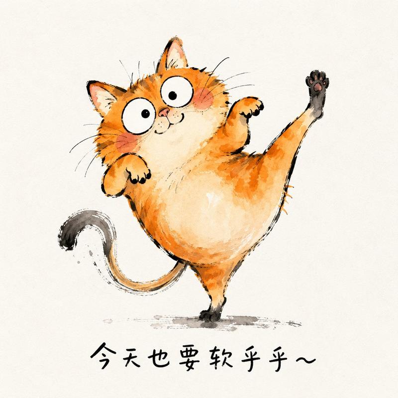 童趣手绘夸张动物插画表情包