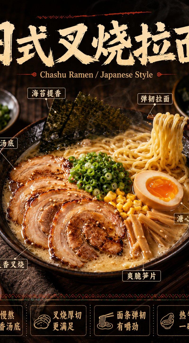 高完成度中文餐饮商业美食海报