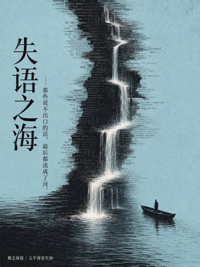 中文概念文学海报超现实文字景观