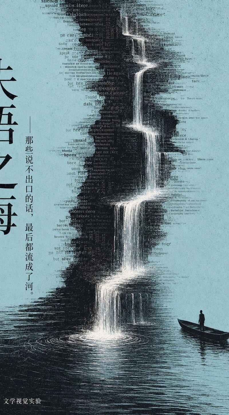 中文概念文学海报超现实文字景观