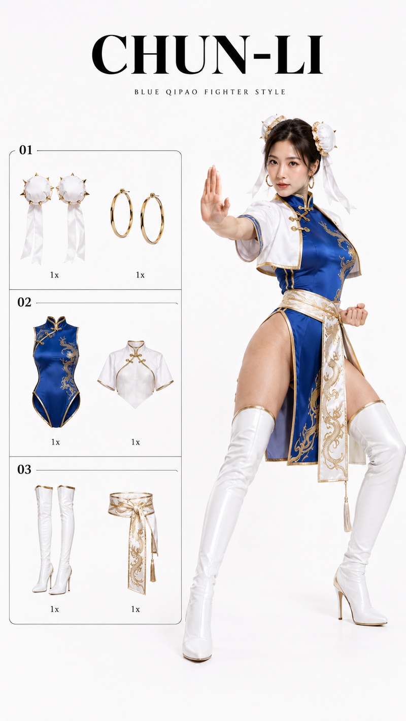 春丽时尚优雅 cosplay 穿搭